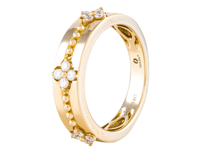 Diamond Ring - 14 KT Yellow Gold