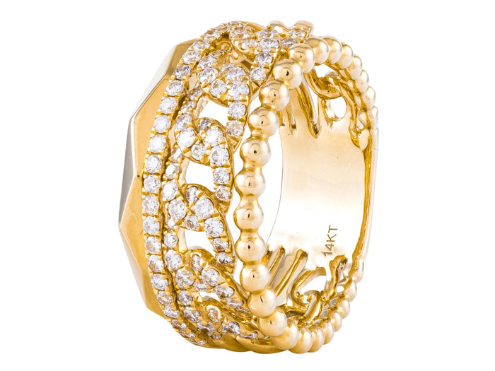 Diamond Ring - 14 KT Yellow Gold