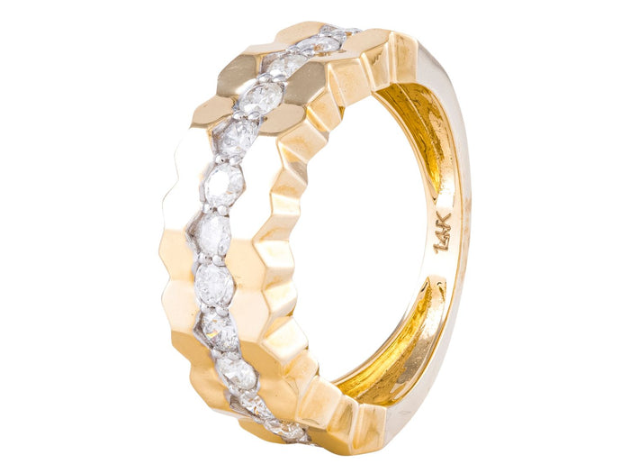Diamond Ring - 14 KT Yellow Gold
