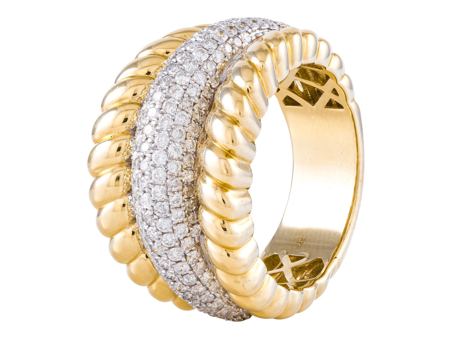 Diamond Ring - 14 KT Yellow Gold