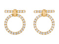 Diamond Earrings - 14 KT Yellow Gold