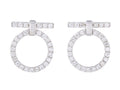Diamond Earrings - 14 KT White Gold