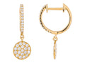 Diamond Earrings - 14 KT Yellow Gold