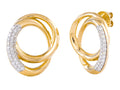 Diamond Earrings - 14 KT Yellow Gold