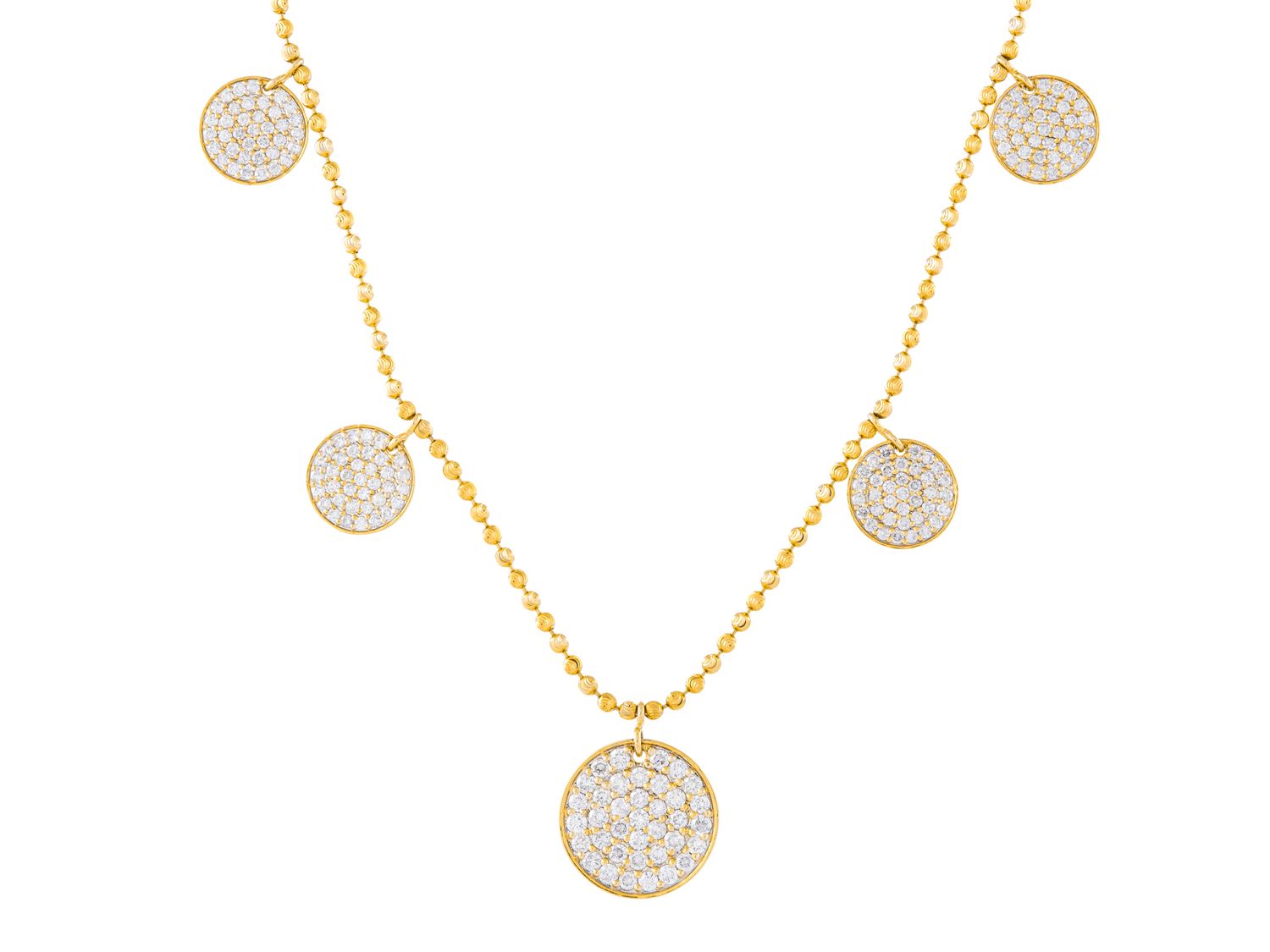 Diamond Necklace - 18 KT Yellow Gold