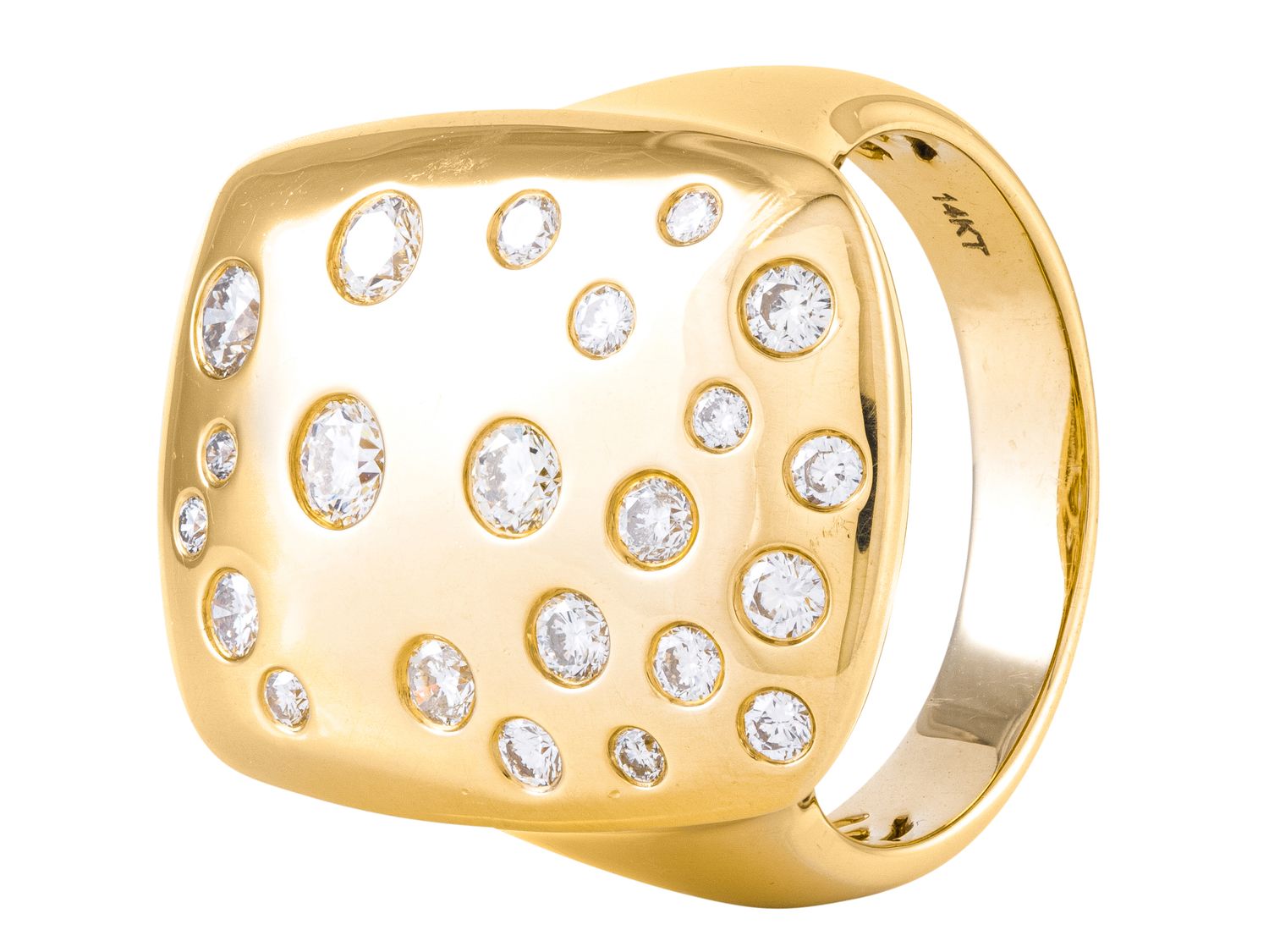 Diamond Ring - 14 KT Yellow Gold