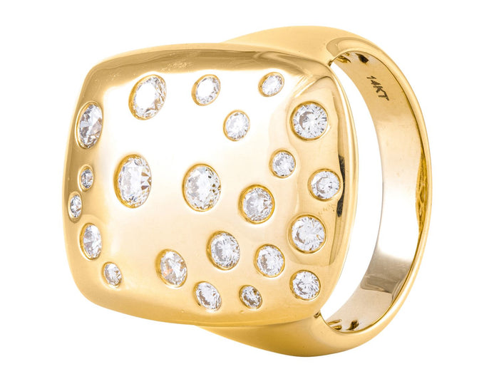 Diamond Ring - 14 KT Yellow Gold