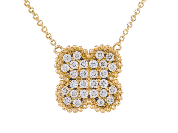 Diamond Necklace - 14 KT Yellow Gold