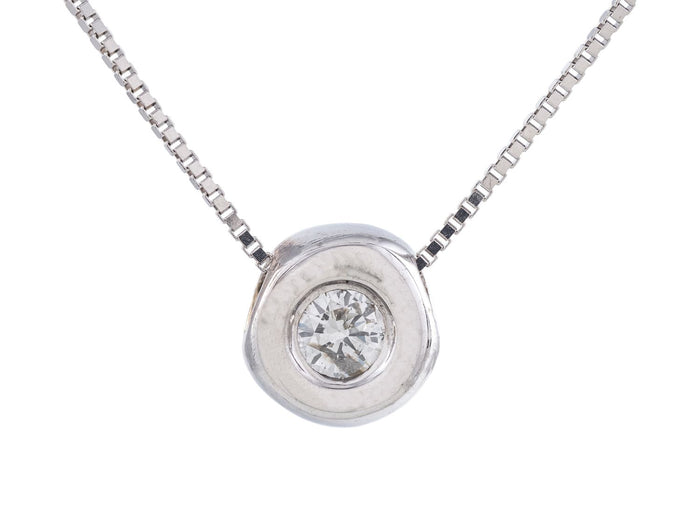 Diamond Necklace - 14 KT White Gold