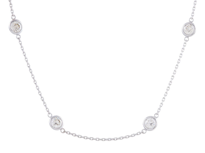 Diamond Necklace - 14 KT White Gold