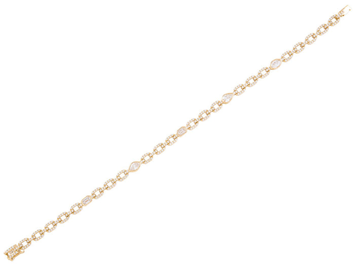 Diamond Bracelet - 14 KT Yellow Gold