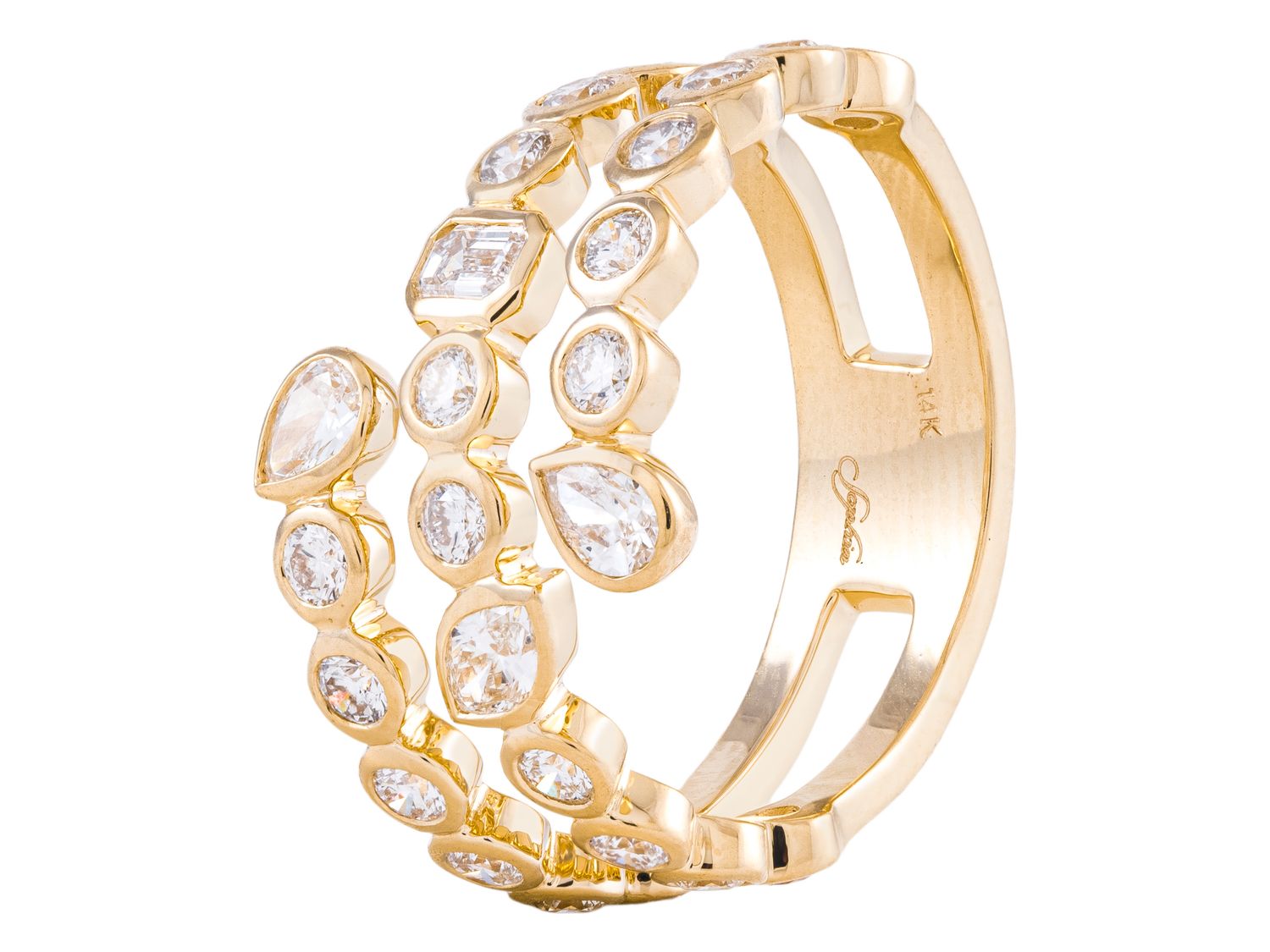 Diamond Ring - 14 KT Yellow Gold