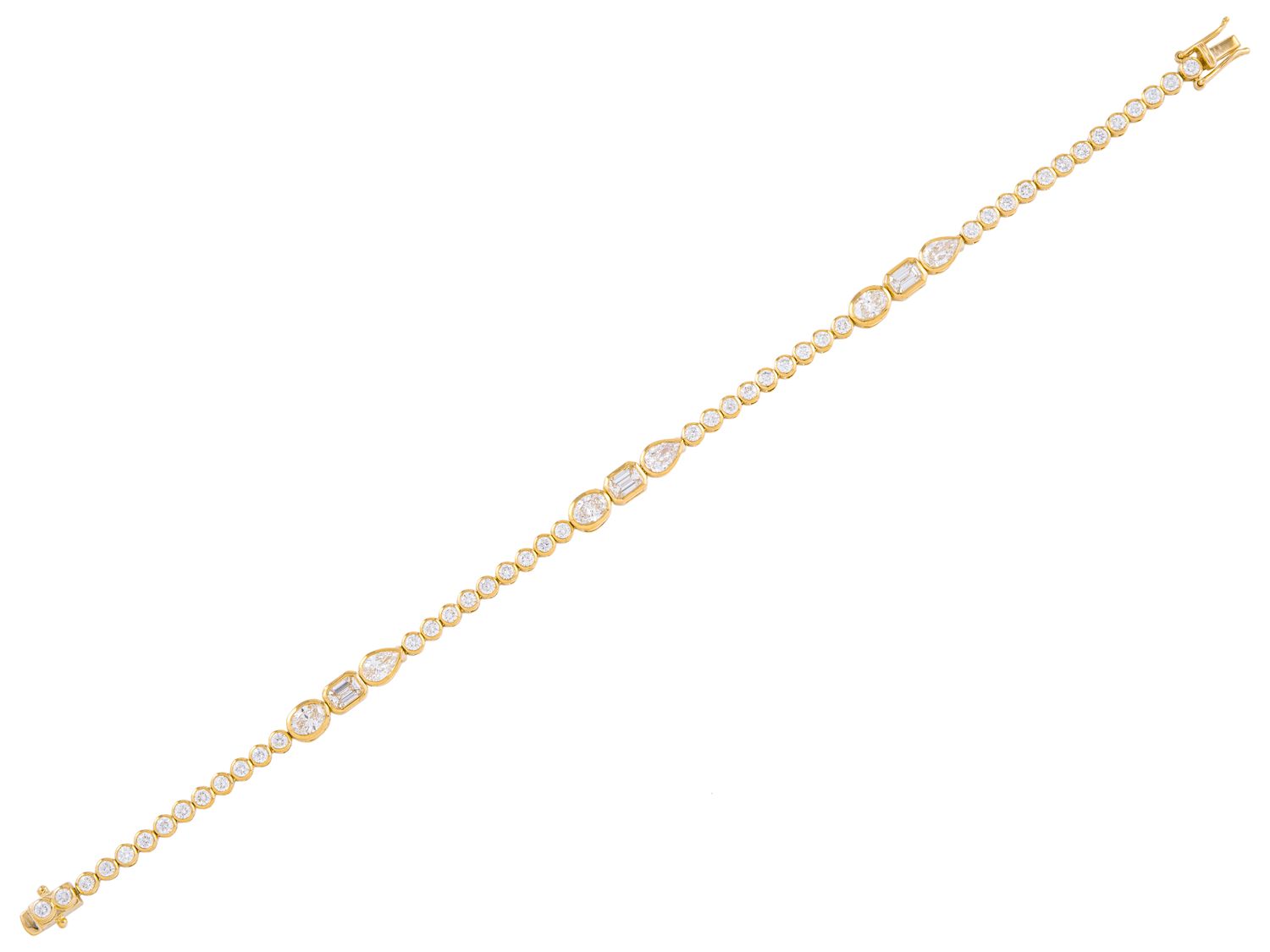 Diamond Bracelet - 14 KT Yellow Gold