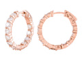 Diamond Hoop Earrings - 14 KT Rose Gold