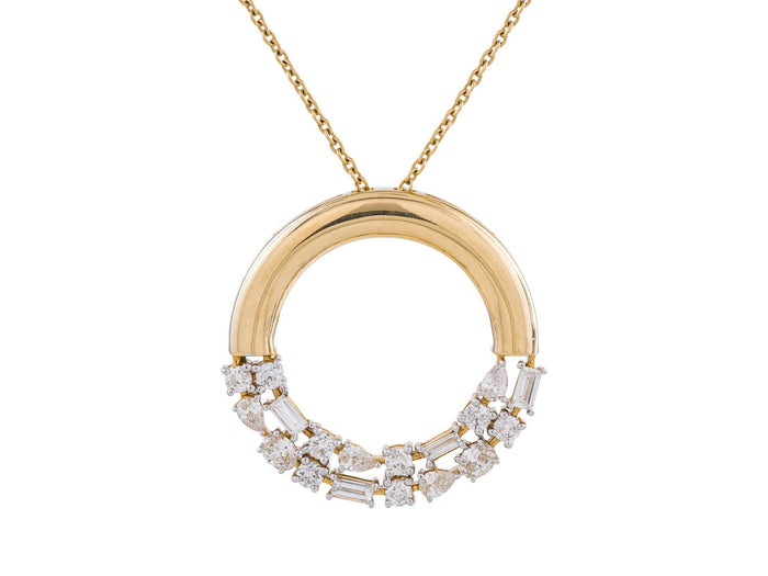 Diamond Necklace - 14 KT Yellow Gold