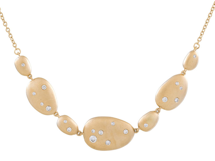 Diamond Necklace - 14 KT Yellow Gold