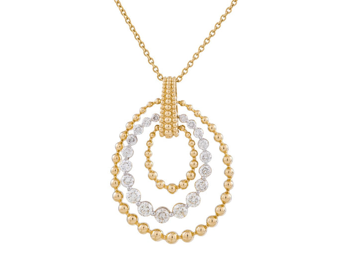 Diamond Necklace - 14 KT Yellow Gold