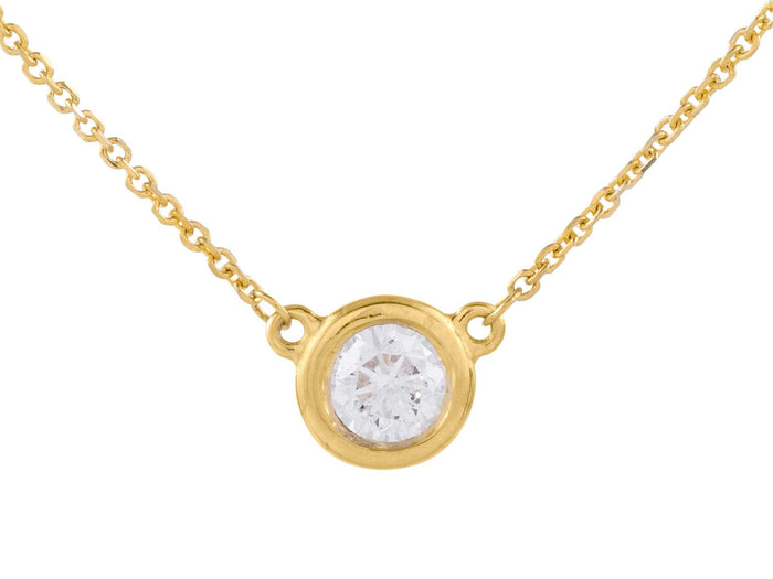 Diamond Necklace - 14 KT Yellow Gold
