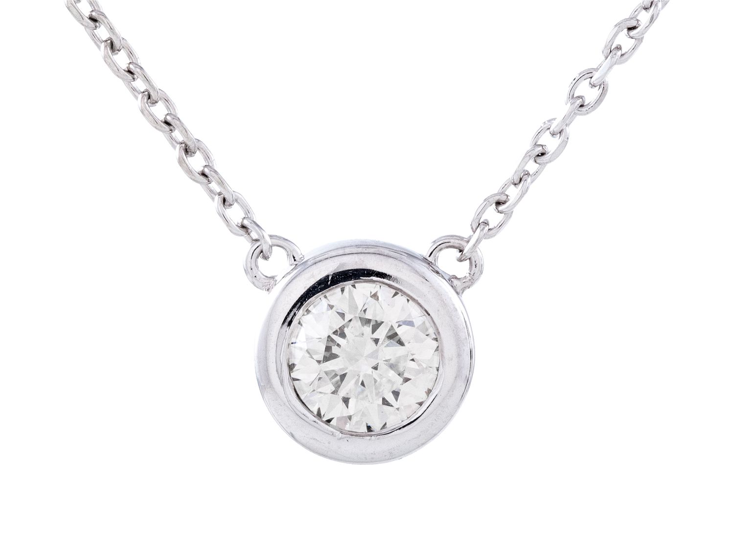 Diamond Necklace - 14 KT White Gold