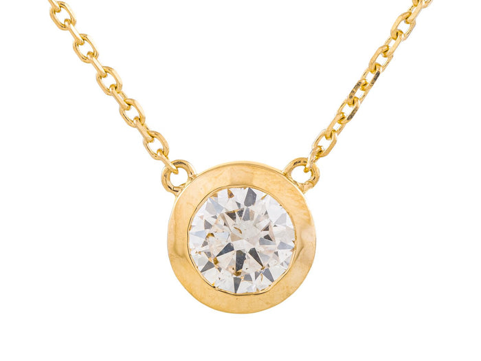 Diamond Necklace - 14 KT Yellow Gold