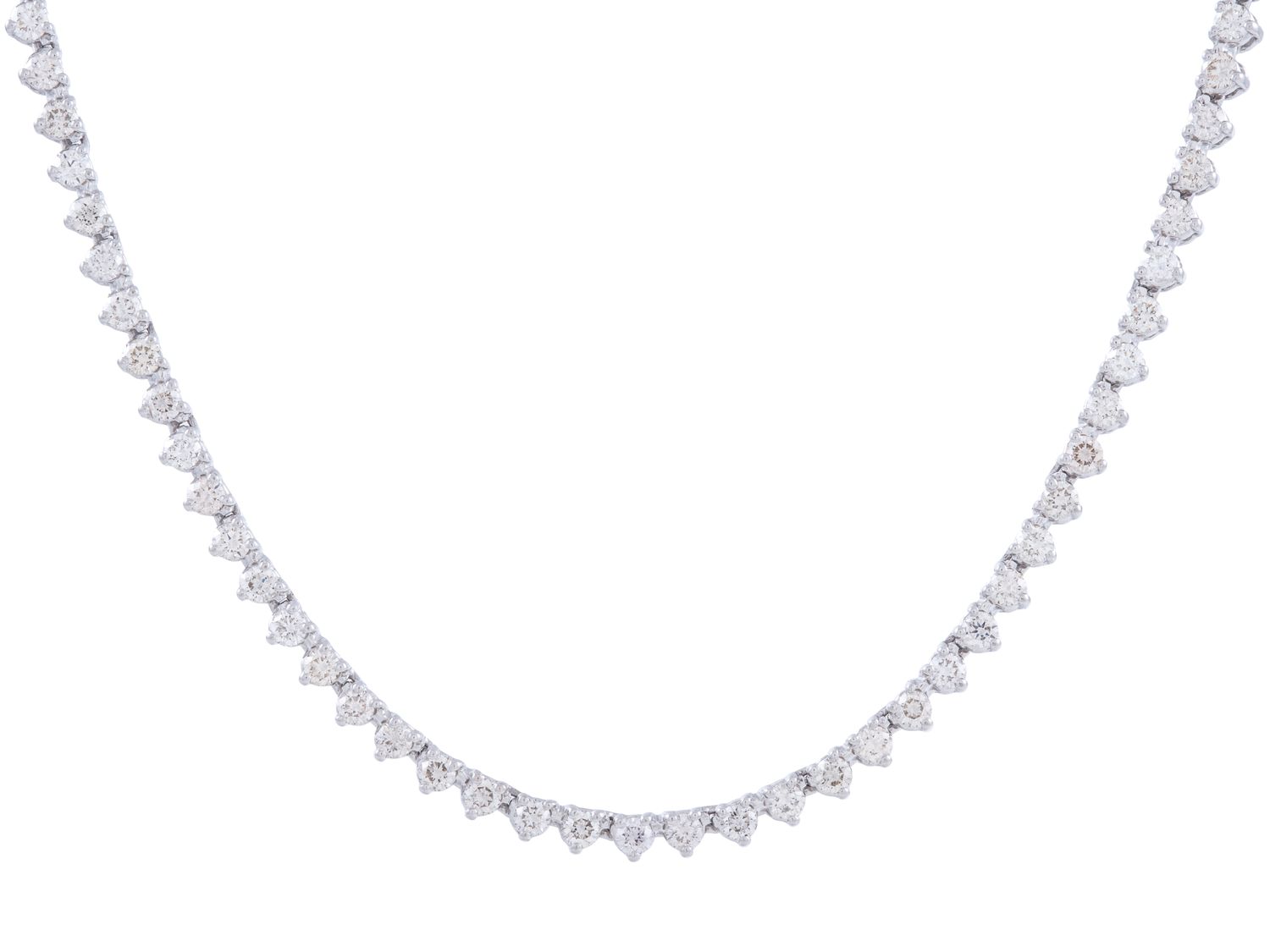 Diamond Necklace - 14 KT White Gold