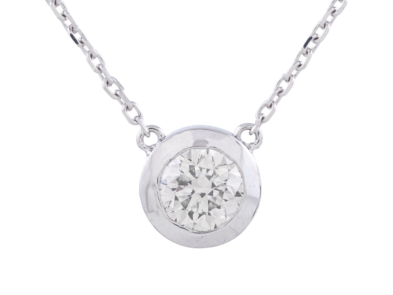 Diamond Necklace - 14 KT White Gold