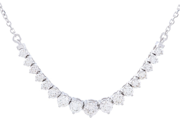 Diamond Necklace - 14 KT White Gold