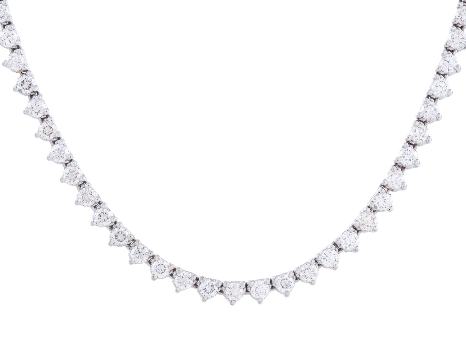 Diamond Necklace - 14 KT White Gold