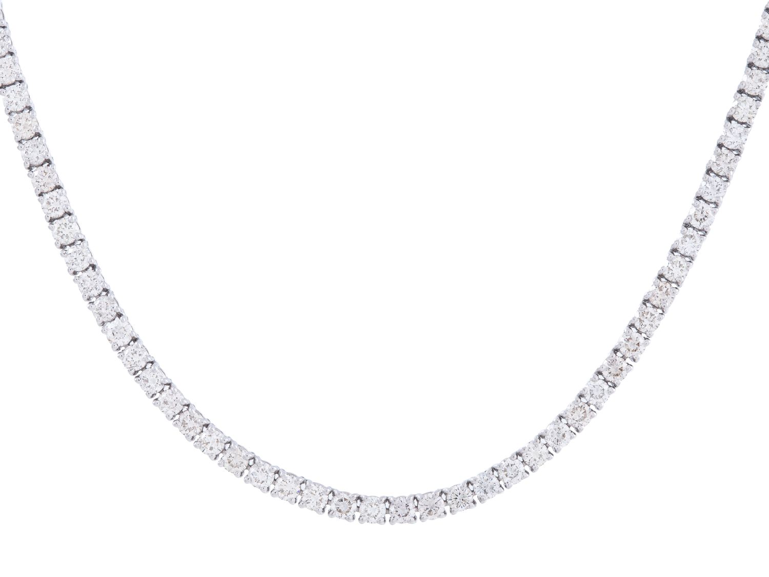 Diamond Necklace - 14 KT White Gold