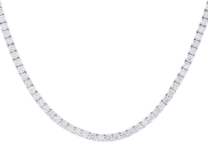 Diamond Necklace - 14 KT White Gold