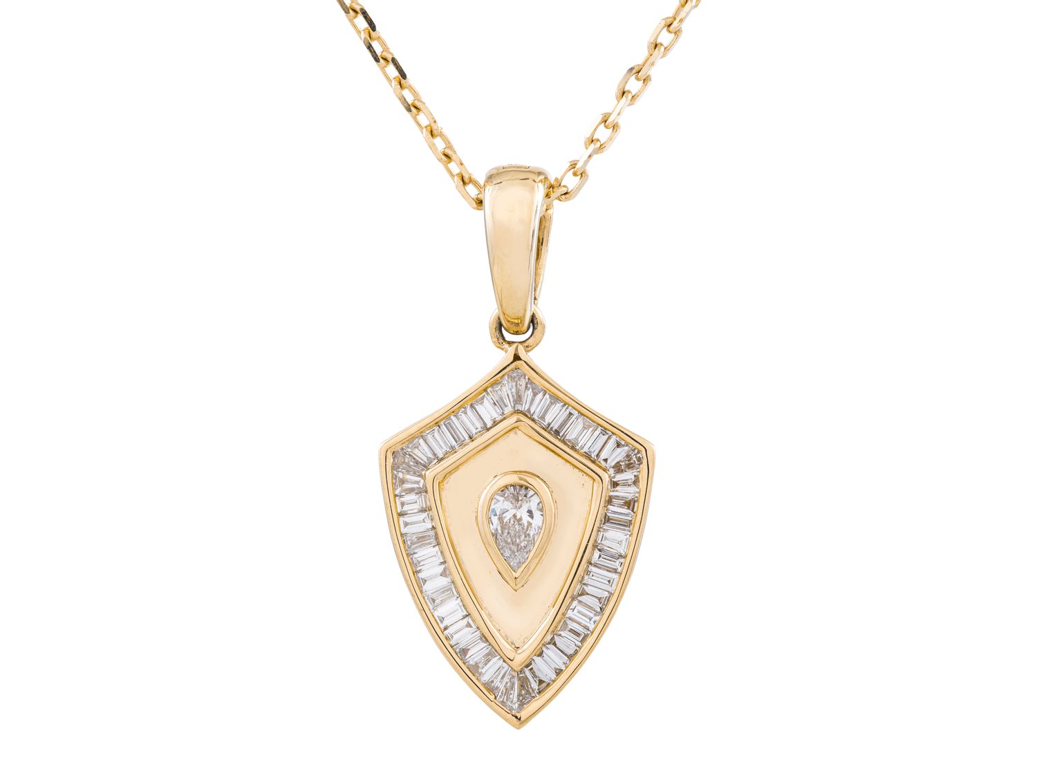 Diamond Necklace - 14 KT Yellow Gold
