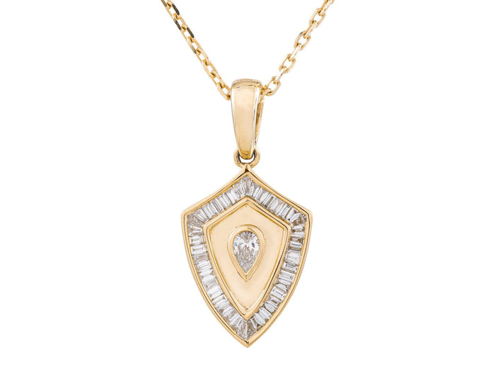 Diamond Necklace - 14 KT Yellow Gold
