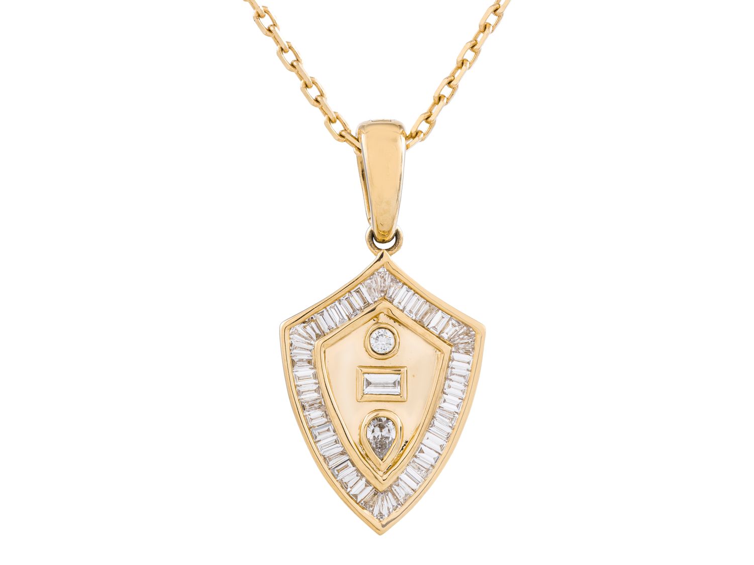 Diamond Necklace - 14 KT Yellow Gold