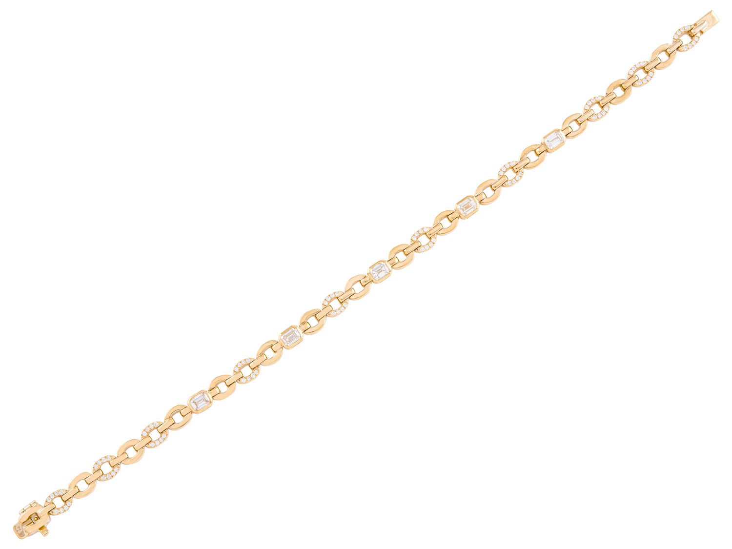 Diamond Bracelet - 14 KT Yellow Gold