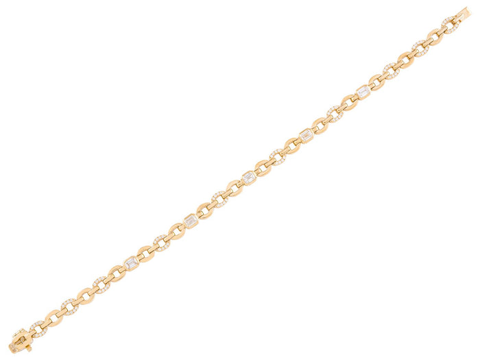 Diamond Bracelet - 14 KT Yellow Gold