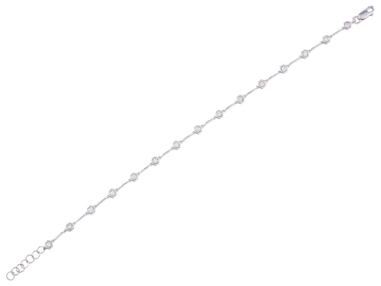 Diamond Bracelet - 14 KT White Gold