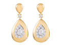 Diamond Earrings - 14 KT Yellow Gold