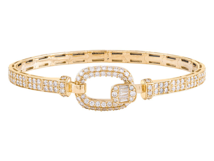Diamond Bangle - 14 KT Yellow Gold