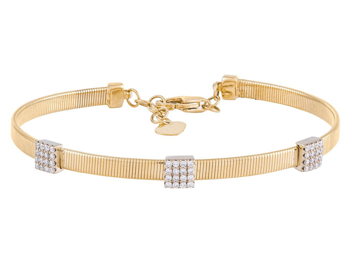 Diamond Bangle - 14 KT Yellow Gold