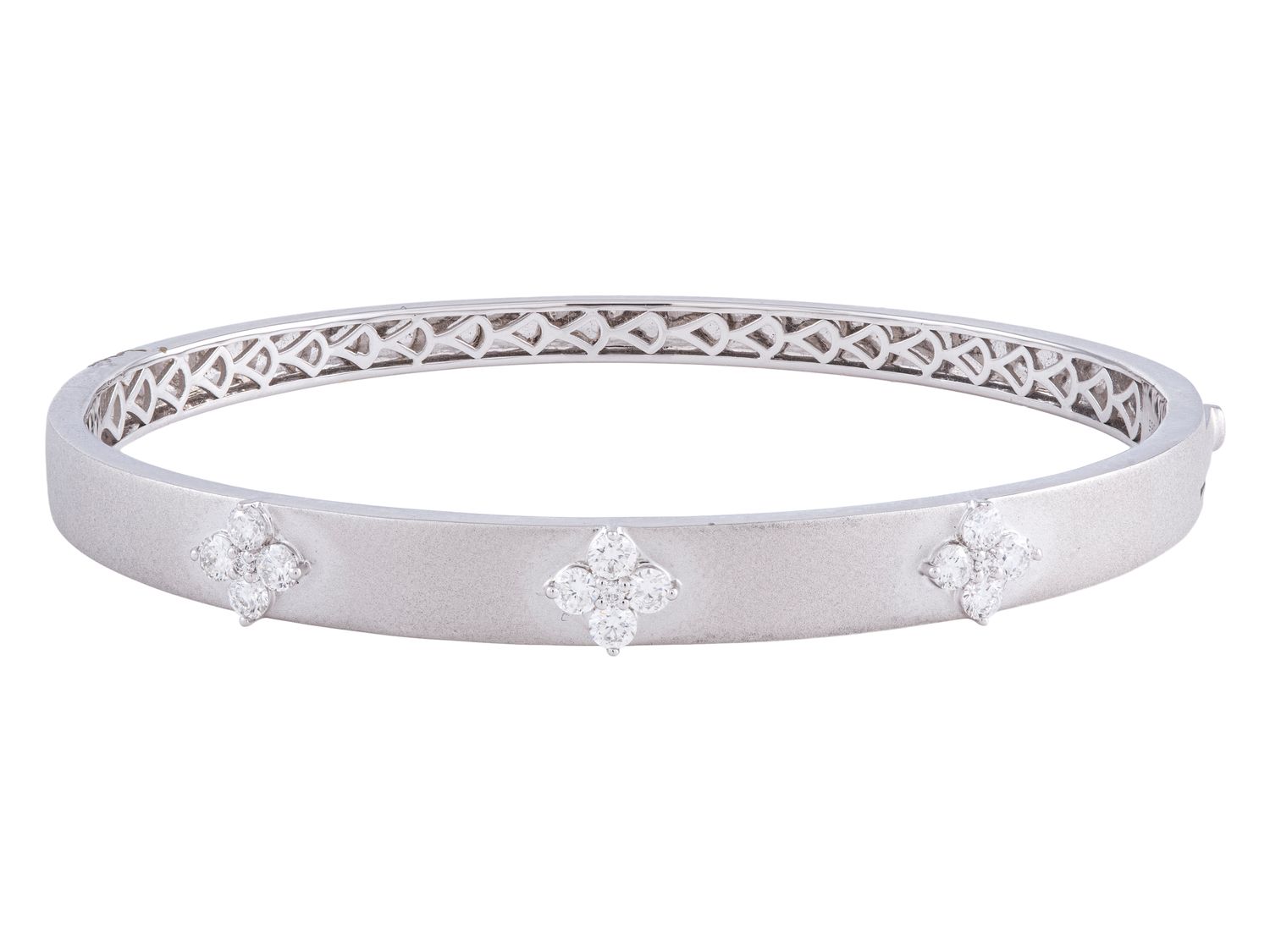 Diamond Bangle - 14 KT White Gold