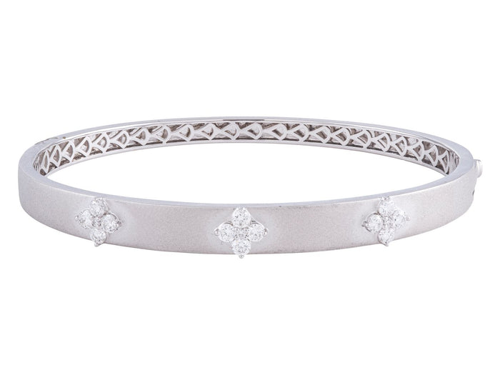 Diamond Bangle - 14 KT White Gold