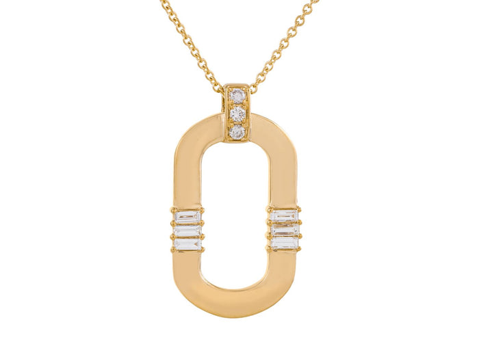 Diamond Necklace - 14 KT Yellow Gold