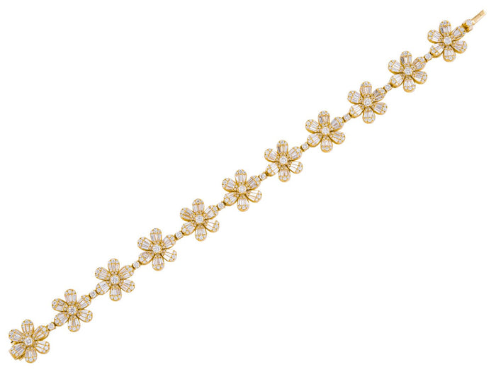 Diamond Bracelet - 14 KT Yellow Gold