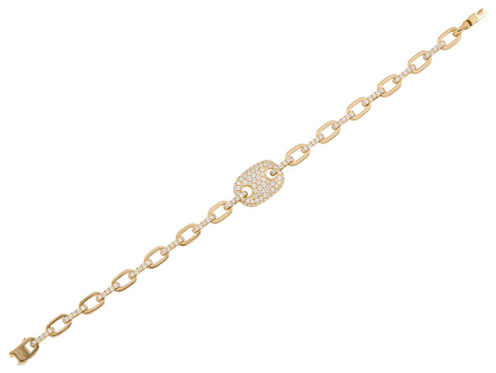 Diamond Bracelet - 14 KT Yellow Gold
