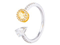Diamond Band - 18 KT White and Yellow Gold