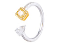 Diamond Band - 18 KT White and Yellow Gold