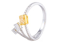 Diamond Band - 18 KT White and Yellow Gold