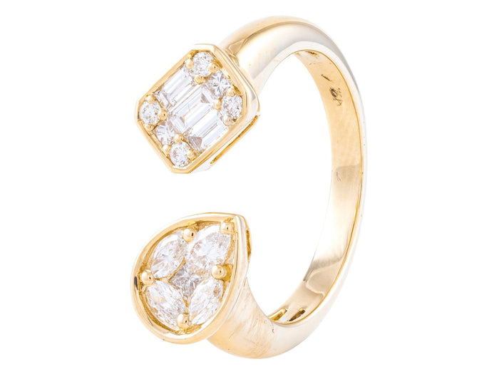 Diamond Ring - 14 KT Yellow Gold
