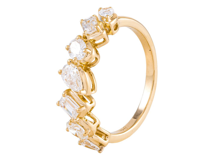 Diamond Band - 14 KT Yellow Gold