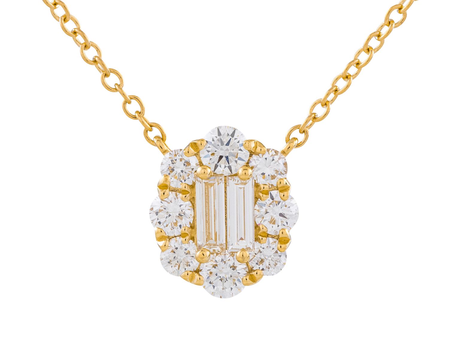 Diamond Necklace - 18 KT Yellow Gold